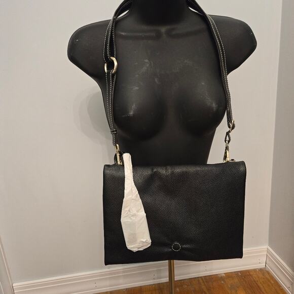 J Jill Crossbody bag Black Pebble Leather Purse - Picture 10 of 13